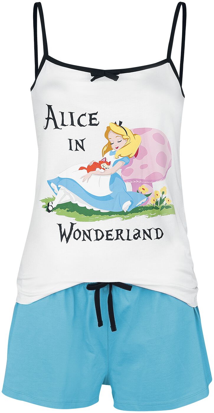 Bas de pyjama Disney de Alice Au Pays Des Merveilles - Alice - S à 3XL - pour Femme - blanc/bleu