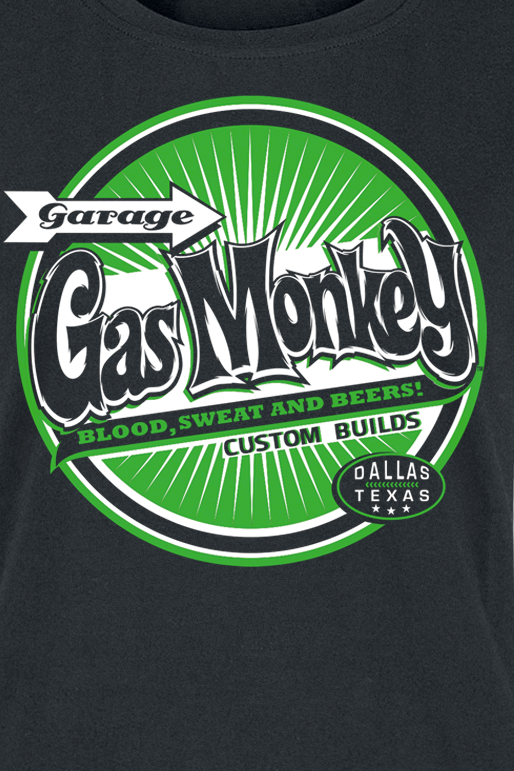 Gas Monkey Garage Green Bottle Top T-Shirt schwarz