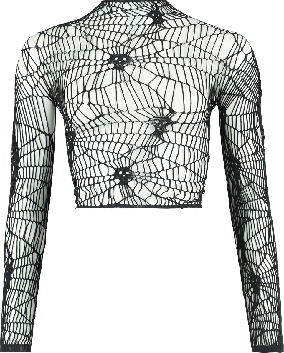 KIHILIST by KILLSTAR Gothic Longsleeve Shirt Webs …