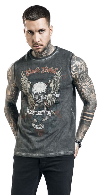 Markenkleidung Bekleidung Top mit Skull | Rock Rebel by EMP Tank-Top