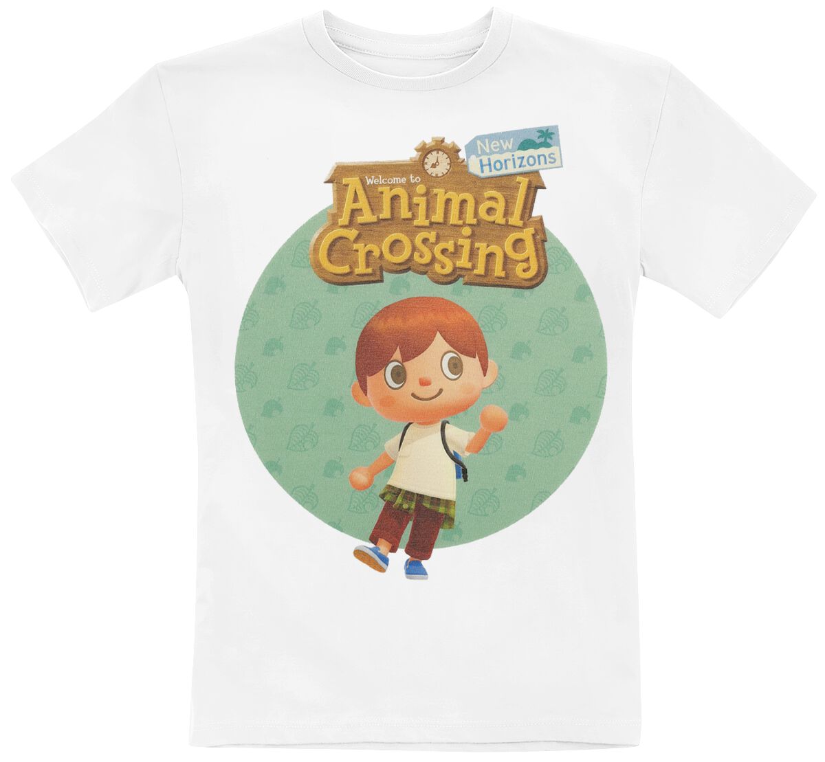 T-Shirt Manches courtes Gaming de Animal Crossing - Enfants - Welcome - 116 - pour Unisexe - blanc