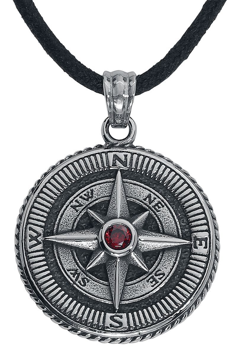 etNox Compass Necklace silver coloured