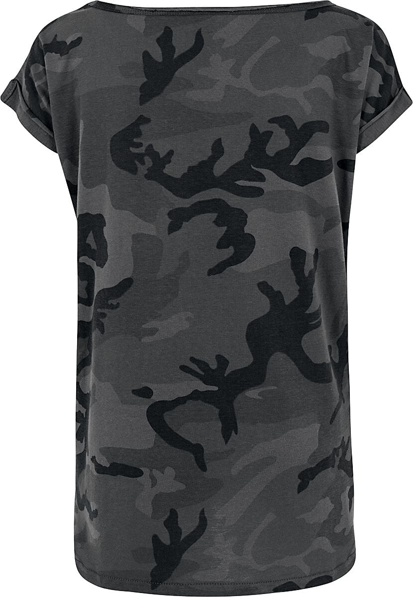 Ladies Camo Back Shaped Tee Urban Classics TShirt EMP