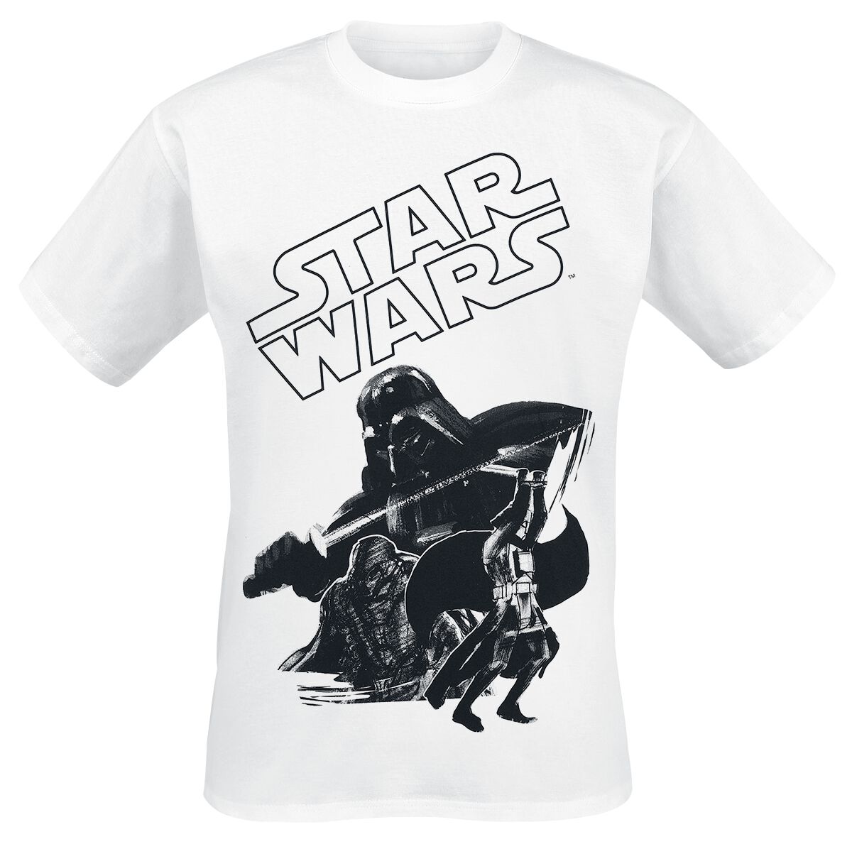 T-Shirt Manches courtes de Star Wars - Darth Vader - Lord Vader - S à M - pour Homme - blanc