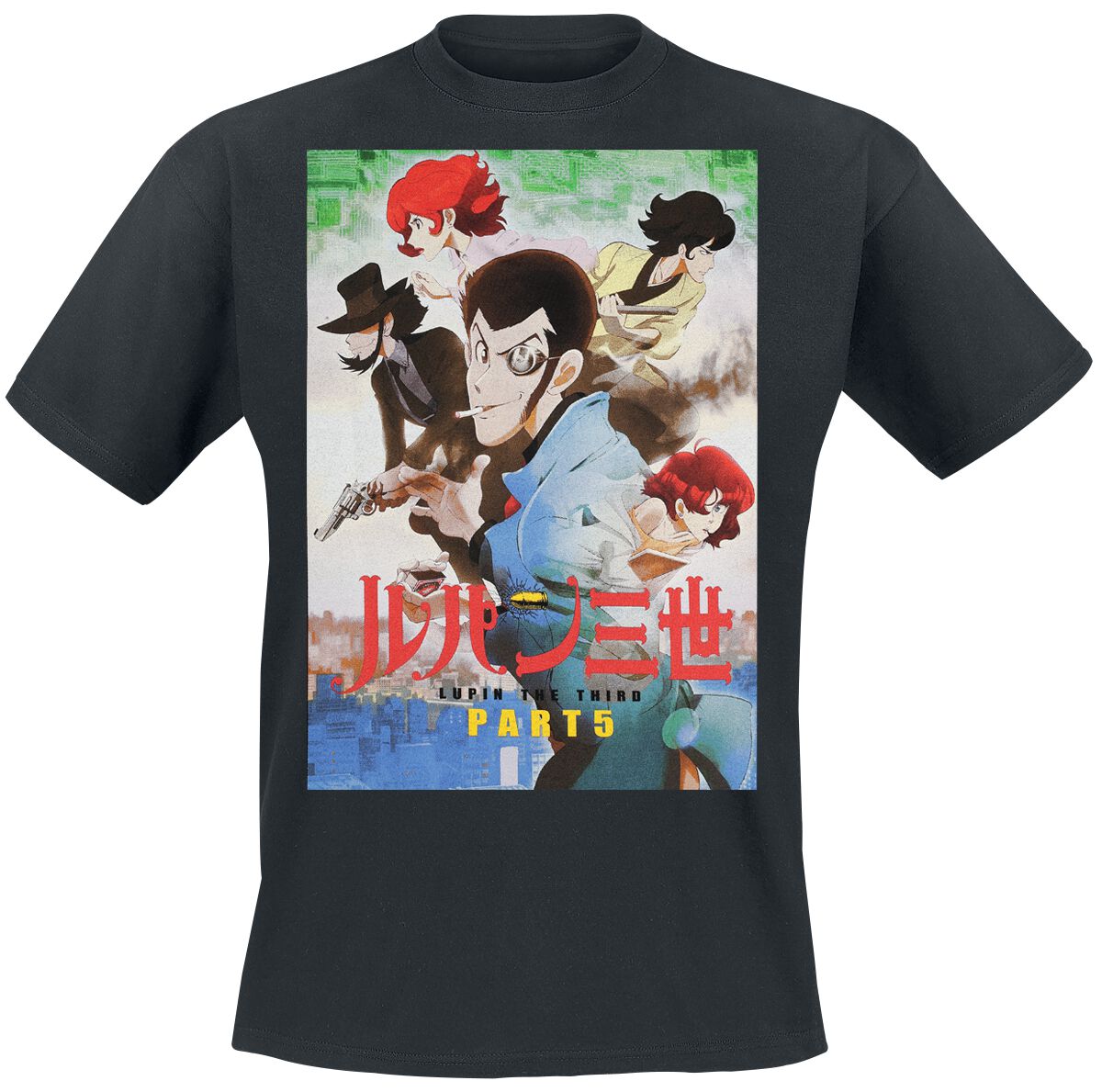 Lupin The 3rd Poster T-Shirt schwarz