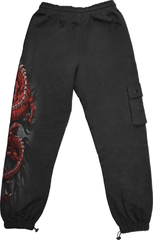 5056711237506 - Oriental Dragon - Casual Cargo Joggers Trainingshose schwarz in M