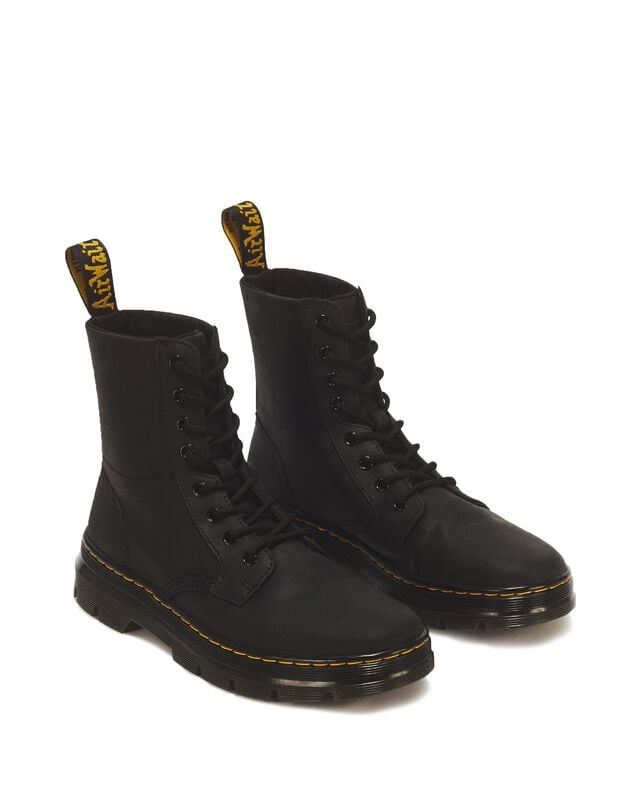 Bottes  de Dr. Martens - Combs Leather Black Wyoming - EU38 à EU46 - pour Femme - noir