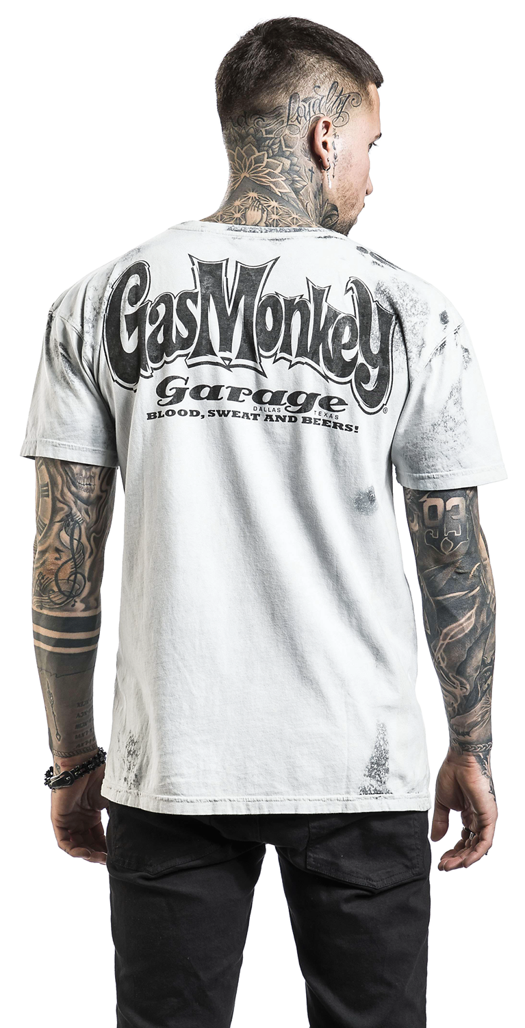 Gas Monkey Garage Dallas Texas T-Shirt grau - 26.68% Rabatt