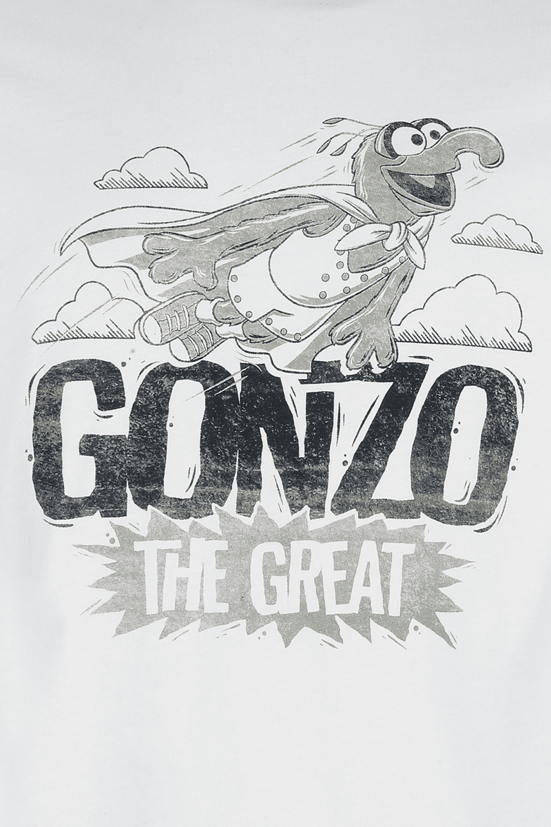 Thumbnail - Die Muppets Gonzo - The Great T-Shirt weiß in 3XL