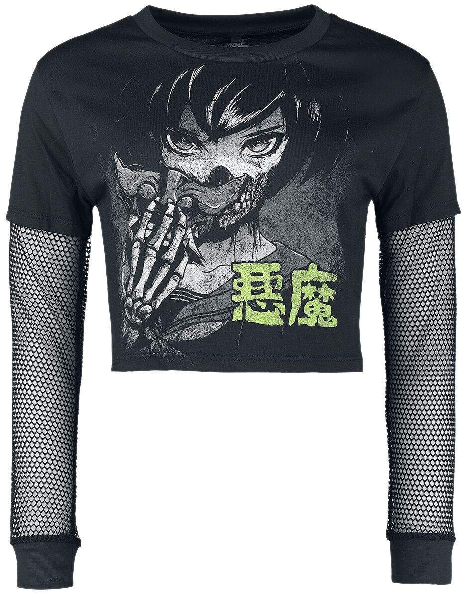 Zombie Makeout Club Skeleton Long-sleeve Shirt black