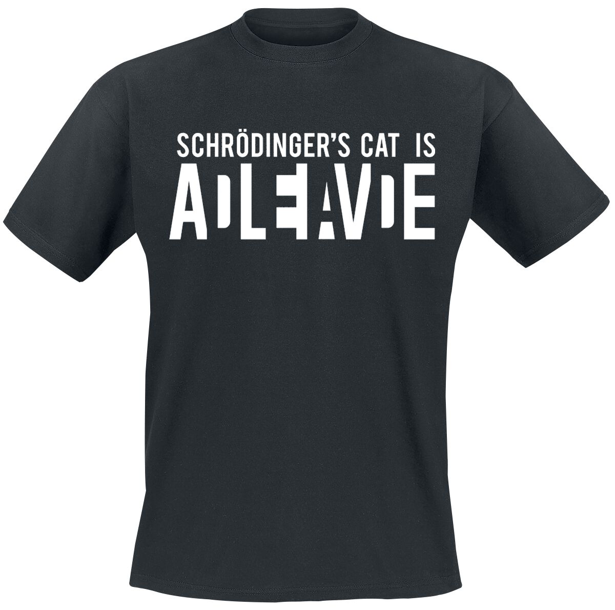 Tierisch Schrödinger`s Cat Is Alive T-Shirt schwarz in XL