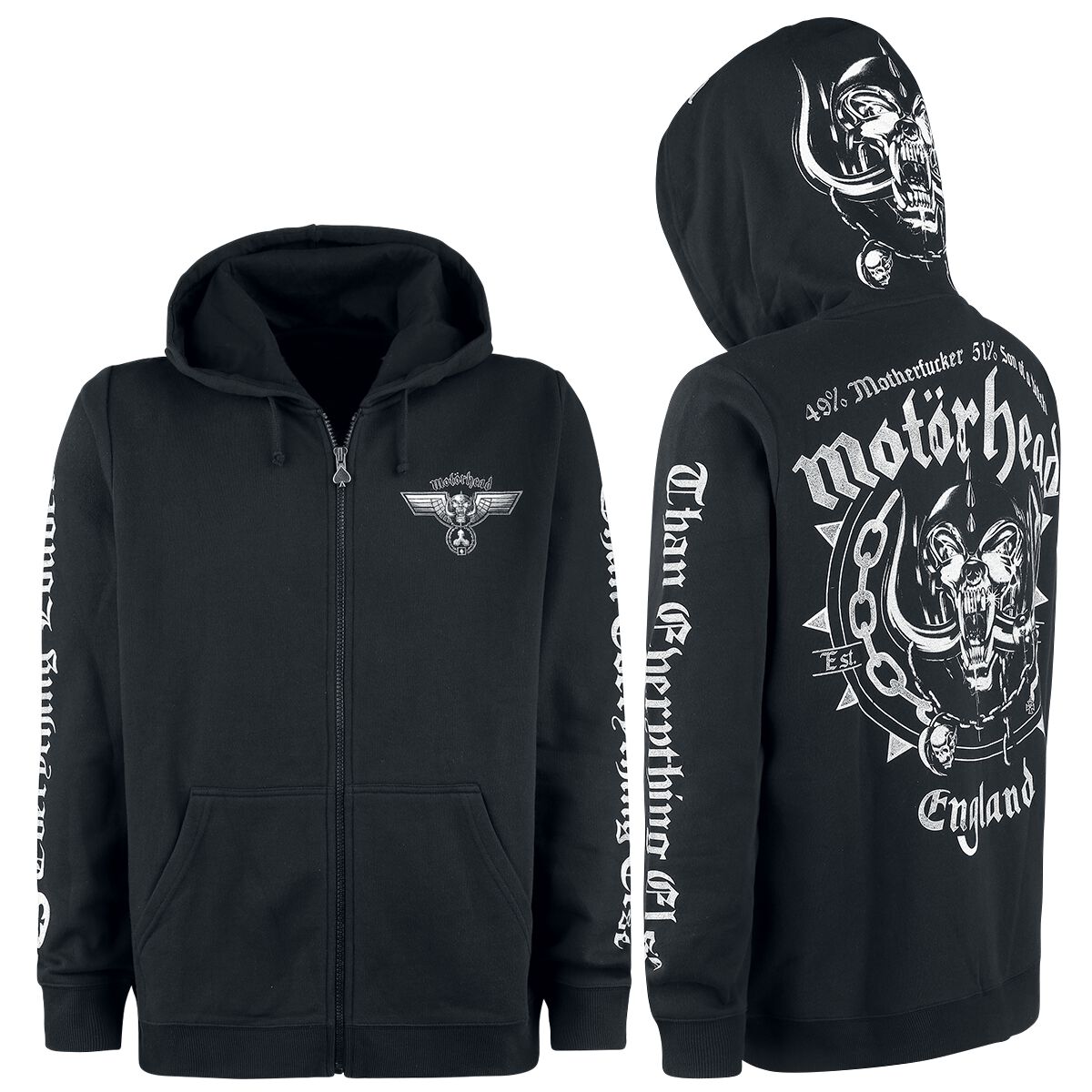 Motörhead Kapuzenjacke - England - M bis 3XL - für Männer - Größe XL - schwarz  - EMP exklusives Merchandise!