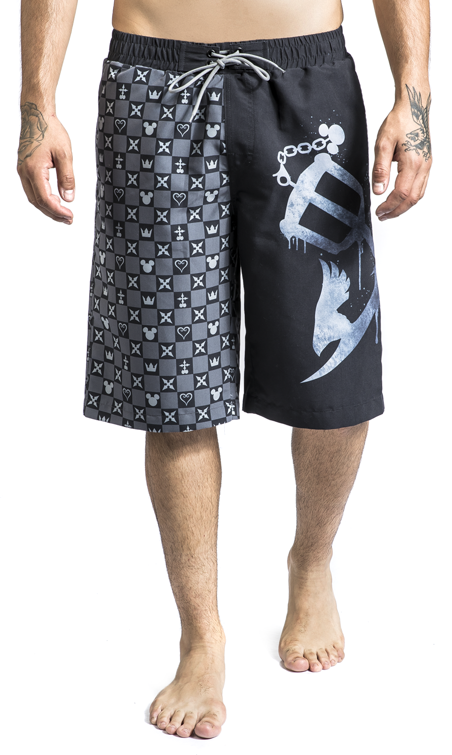 Kingdom Hearts Schlüsselschwerter Badeshort schwarz - 37.15% Rabatt
