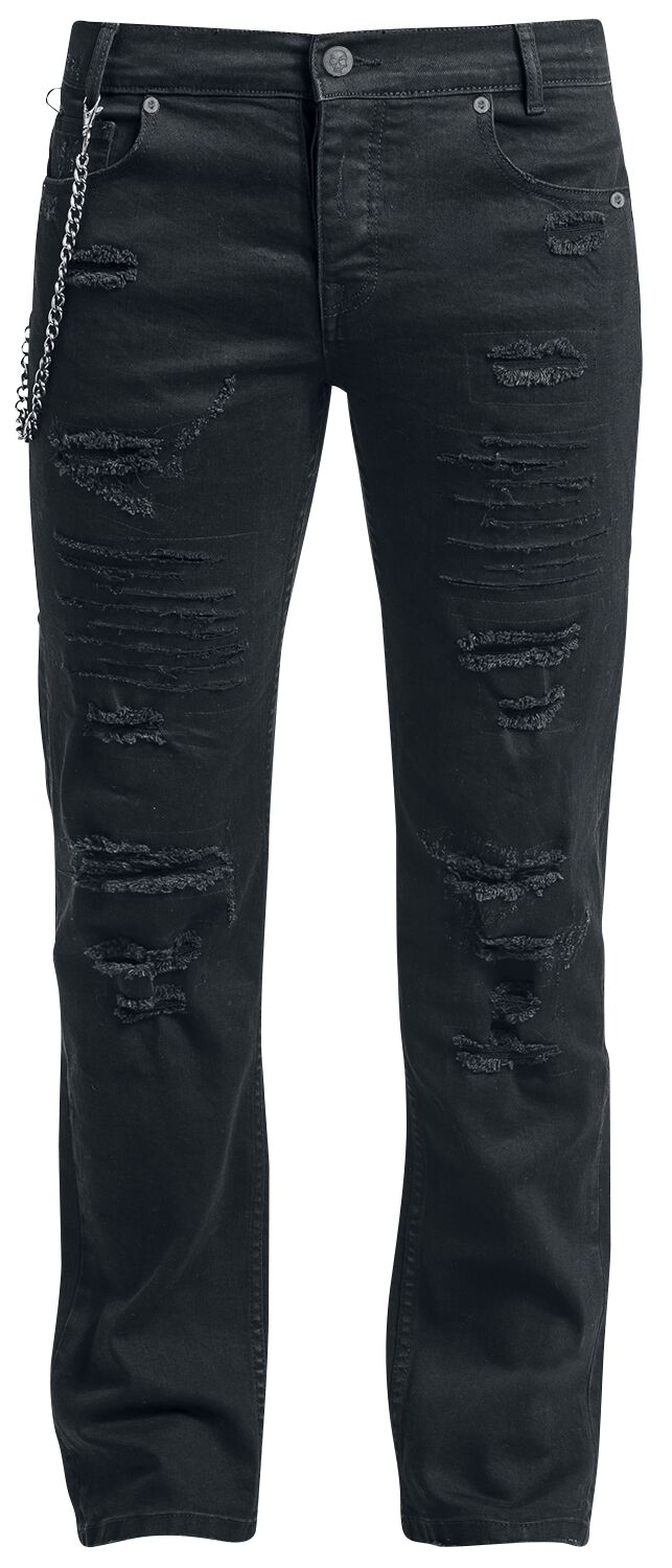Image of Jeans Rockabilly di Rock Rebel by EMP - Dark Reptile - W31L32 a W40L34 - Uomo - nero