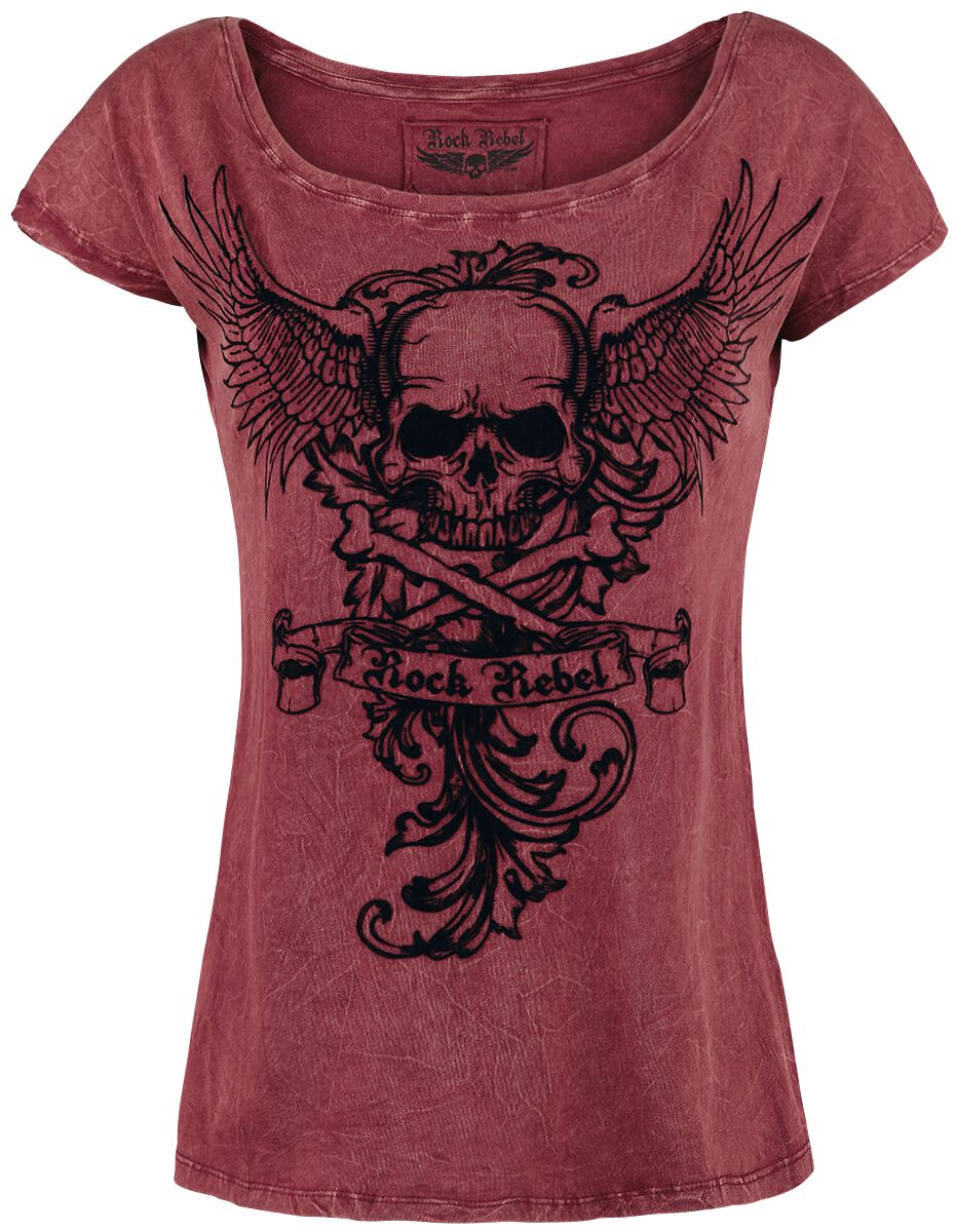 Rock Rebel by EMP - All In The Mind - T-Shirt - bordeaux - EMP Exklusiv!