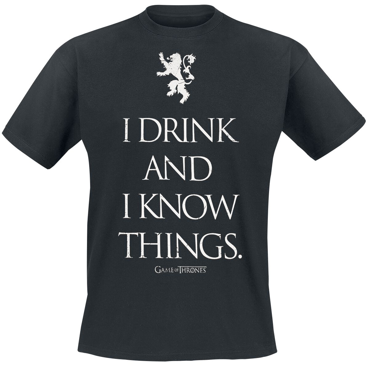 Game Of Thrones I Drink And I Know Things T-Shirt schwarz in XXL