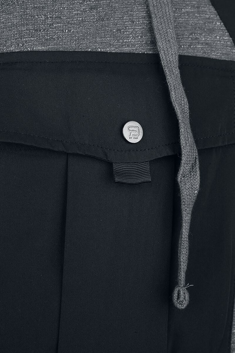 Hoody Jacket With Black Details Kapuzenjacke grau meliert von RED by EMP EN10502