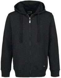 Melange Hoodie Jacket, Black Premium by EMP, Kapuzenjacke