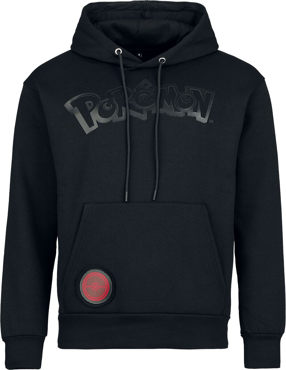 Hettegenser  av Pokémon - Heat Logo - Black on Black - Herrer - svart