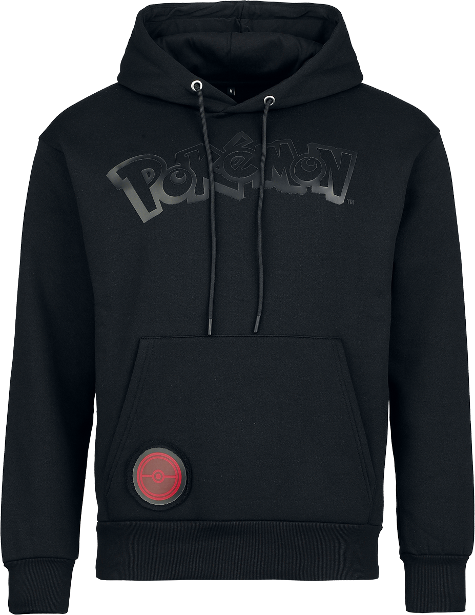 Luvtröja  av Pokémon - Heat Logo - Black On Black - Herr - svart