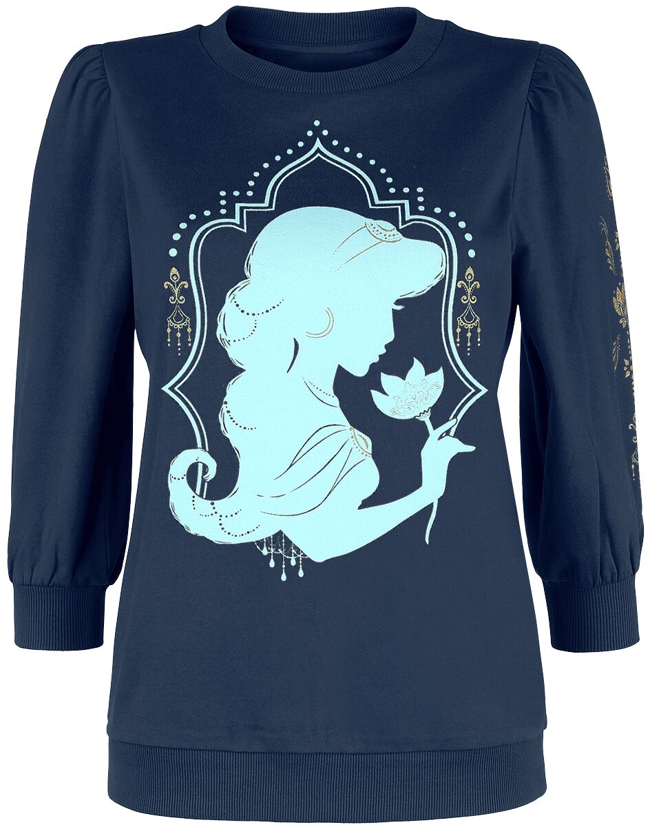 Sweat-shirt Disney de Aladdin - Jasmine - S à M - pour Femme - bleu foncé