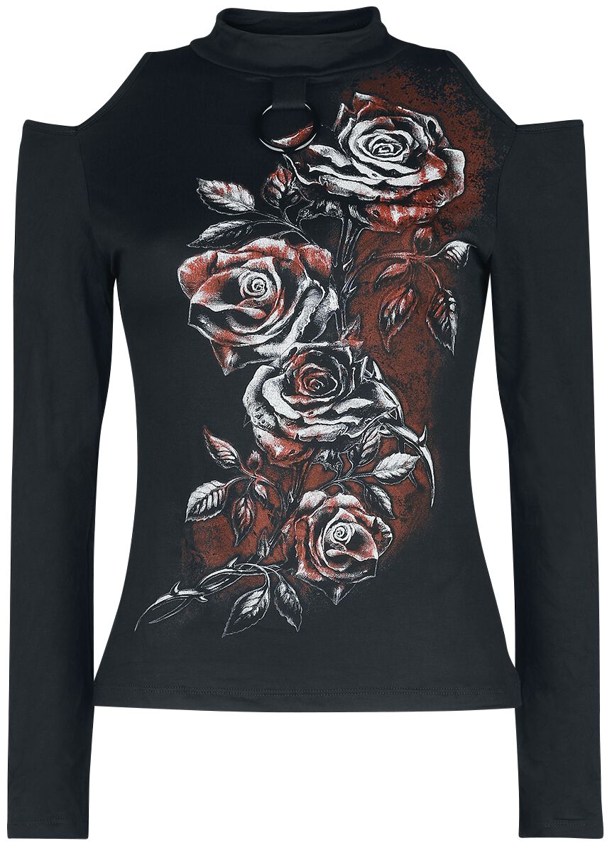 Alchemy England Irae Roses Long-sleeve Shirt black