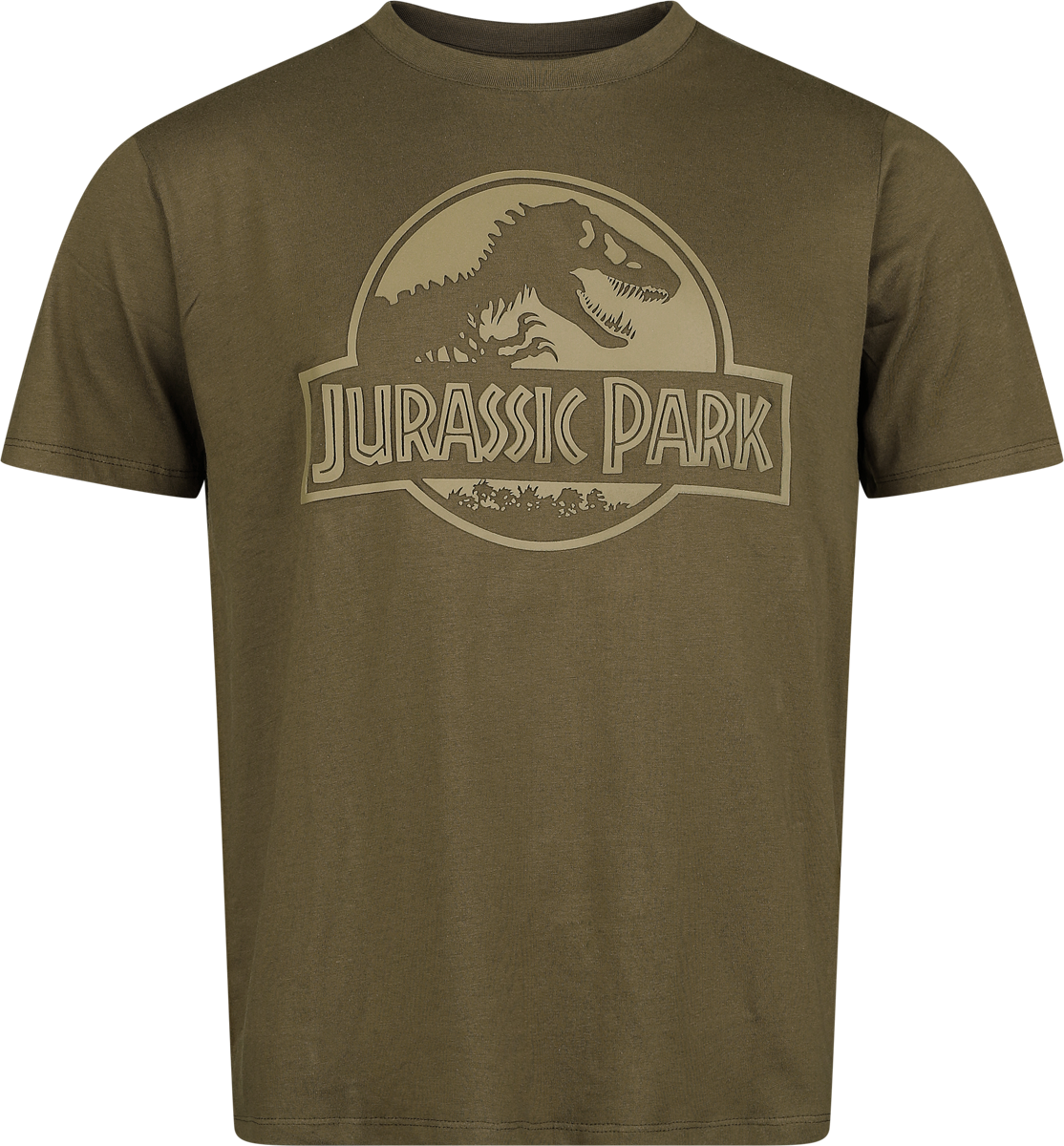 Koszulka Jurassic Park - T-shirt Logo - Mężczyźni - khaki