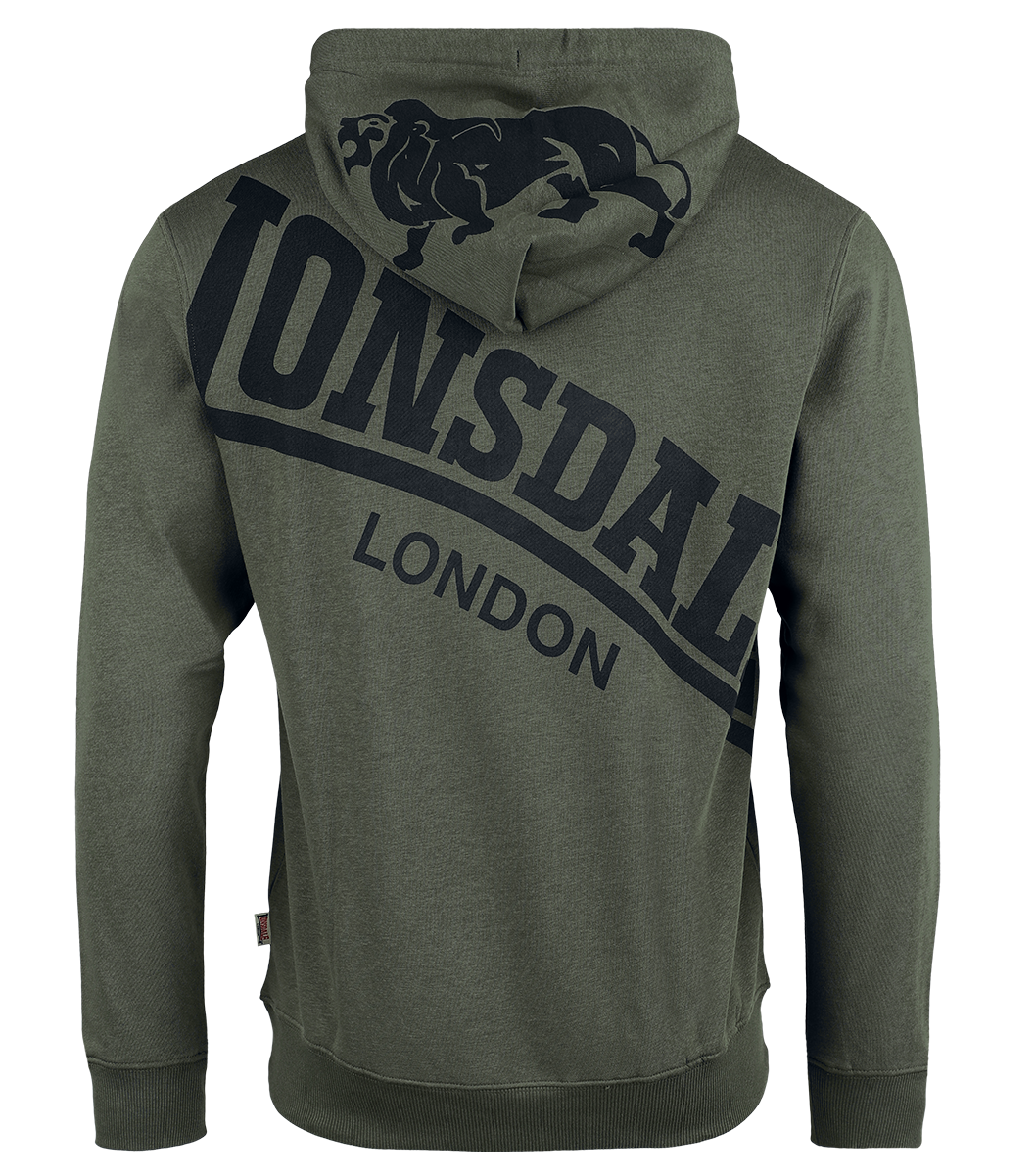 Lonsdale London Kapuzenpullover - MAYWICK - S bis XL - für Männer - Größe S - oliv