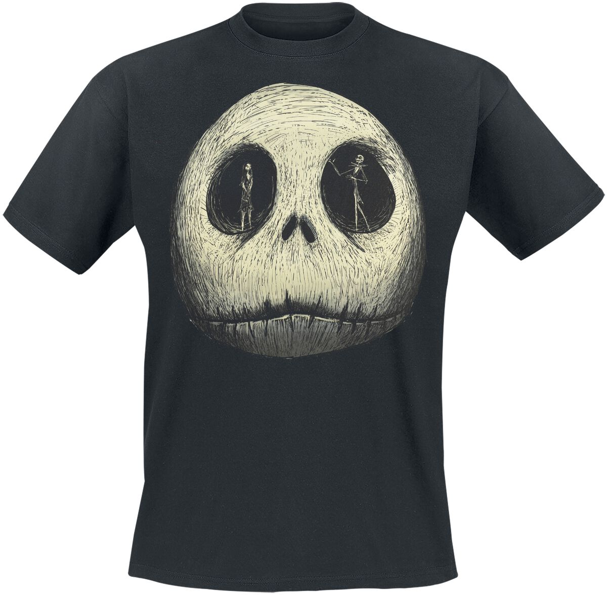 Image of T-Shirt Disney di Nightmare Before Christmas - Jack - Sally - Skull - L a 3XL - Uomo - nero