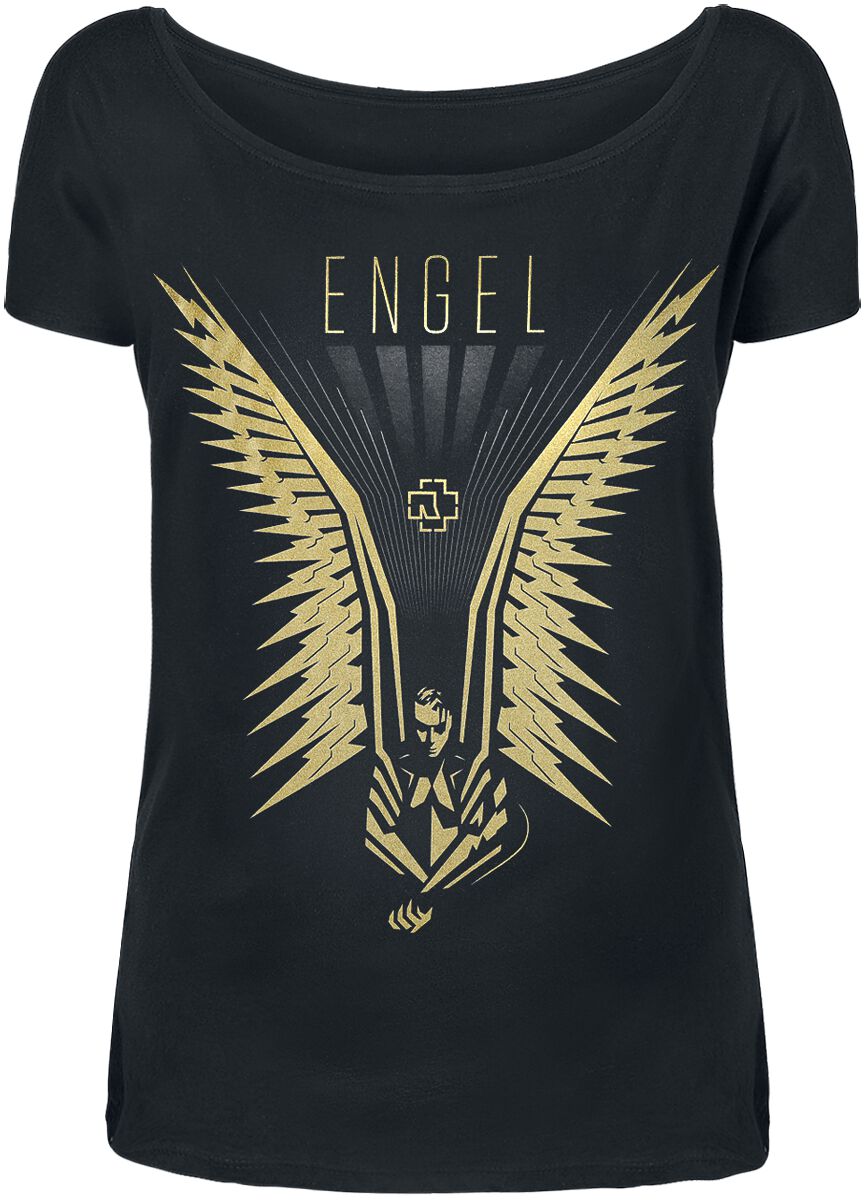 T-Shirt Manches courtes de Rammstein - Wings - S à L - pour Femme - noir