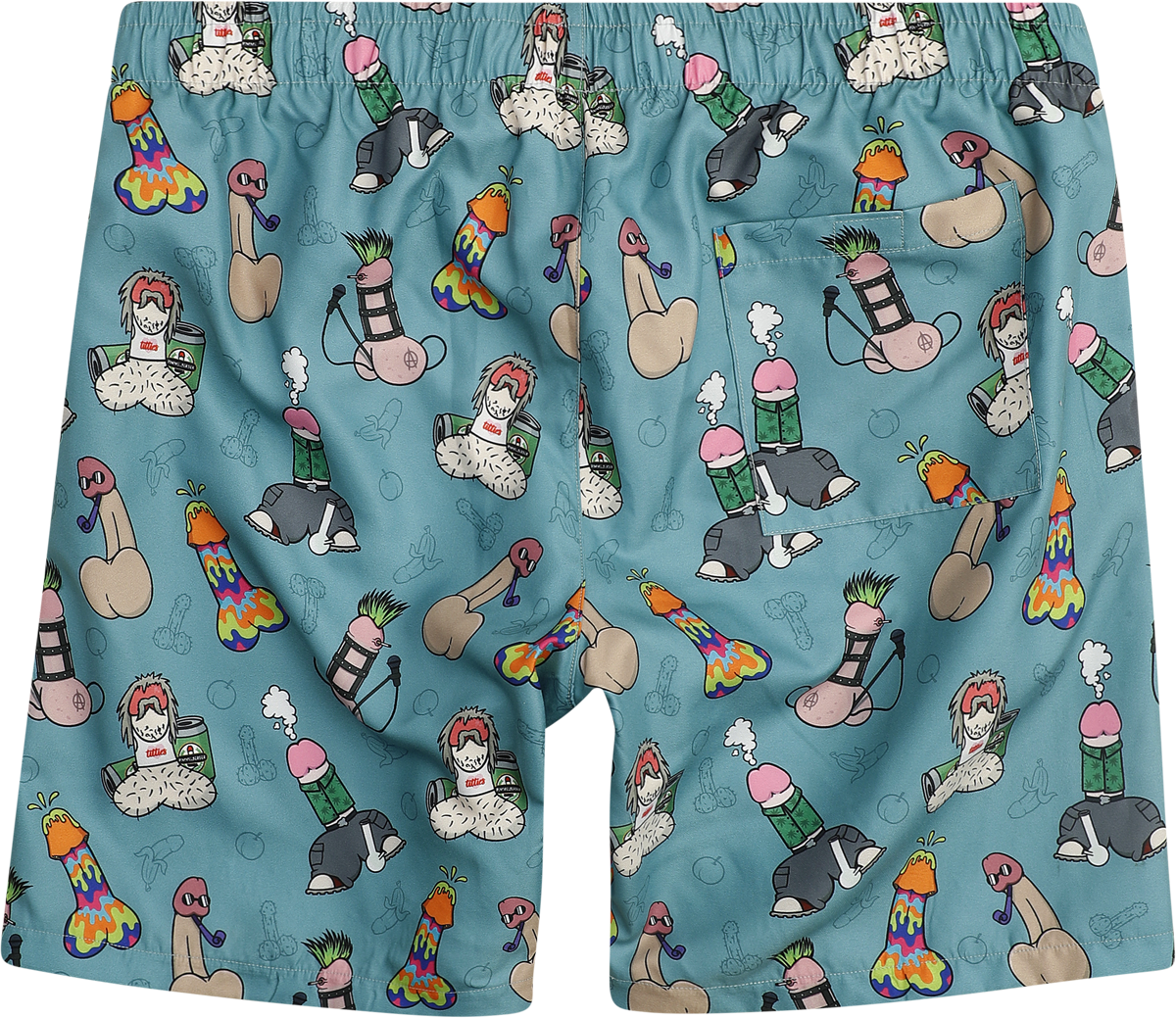 4068143382571 - Pimmel-Swim Short Badeshort blau grau in XXL