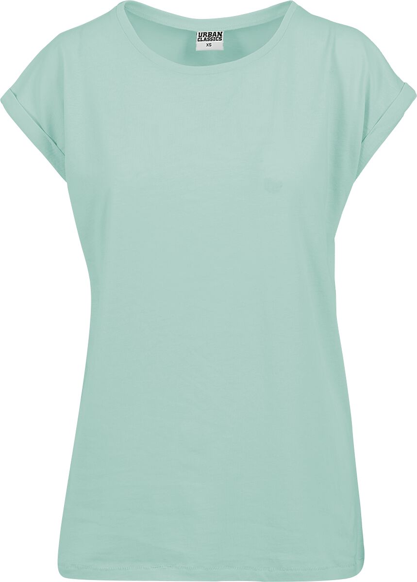 Urban Classics Ladies Extended Shoulder Tee T-Shirt mint in XS