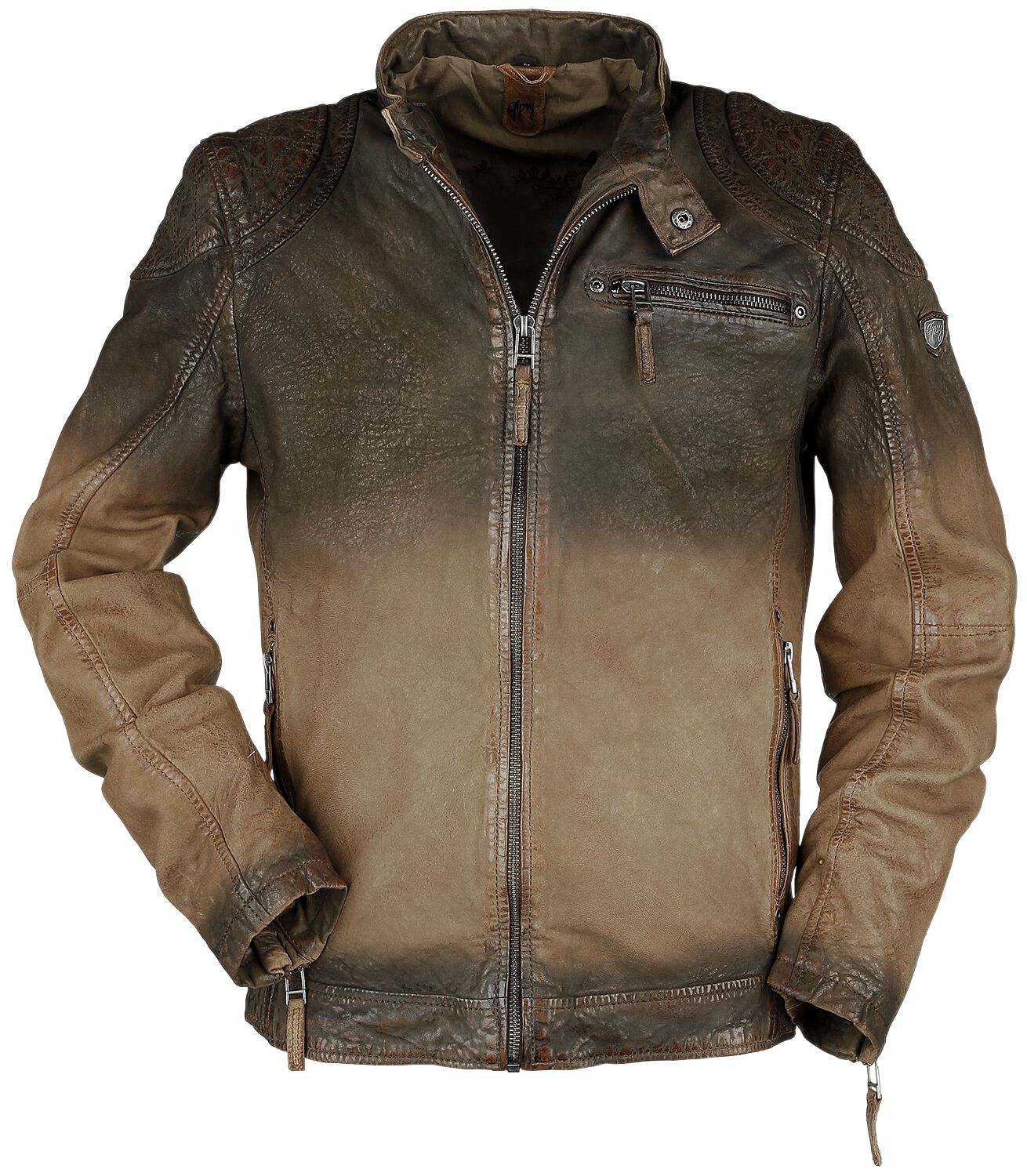Braune Lederjacke Lederjacke Used Look Selber Machen Arne Slim Fit