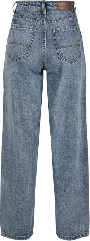 Große Größen Frauen Ladies High Waist 90`s Wide Leg Denim Pants | Urban Classics Jeans