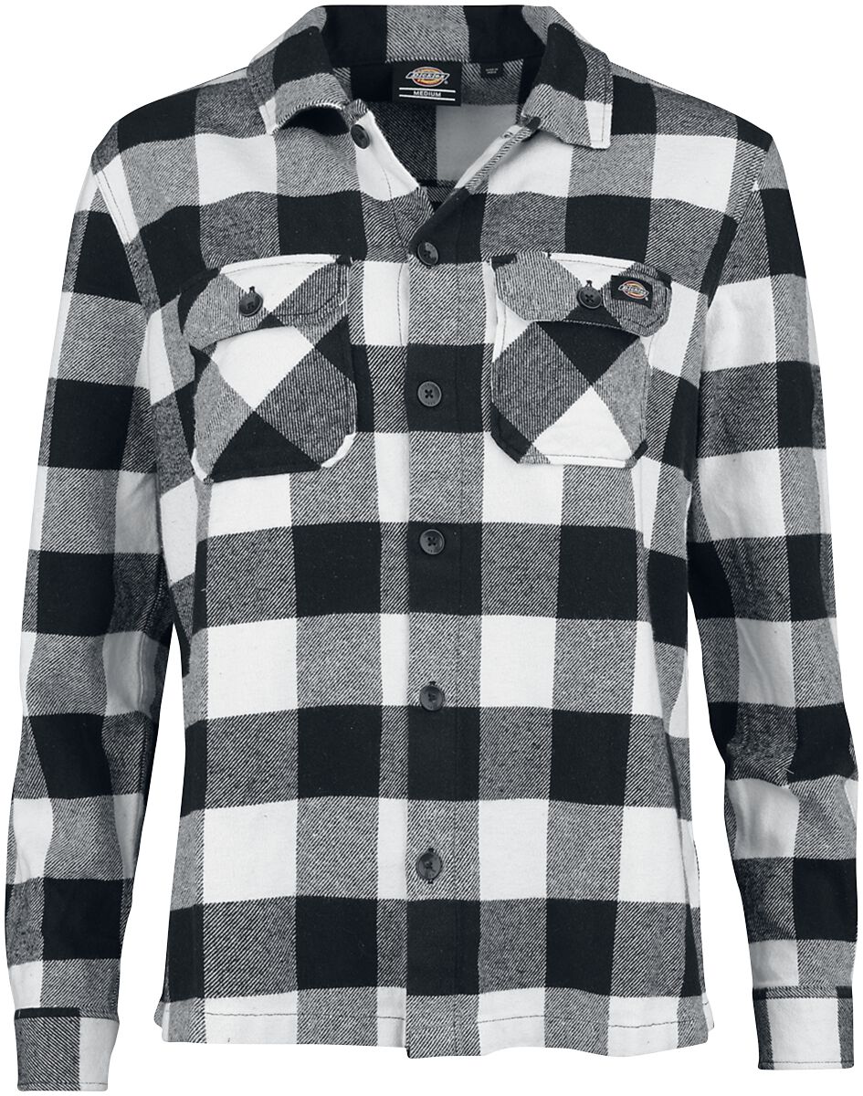 Chemise manches longues de Dickies - Chemise New Sacramento - XS à L - pour Femme - noir/blanc