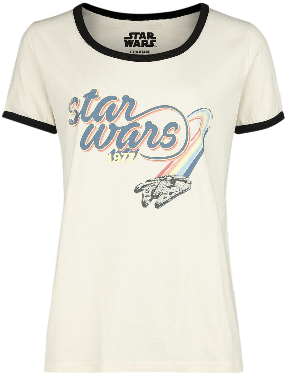 Levně Star Wars Millenium Falcon Nostalgia Dámské tričko přírodní