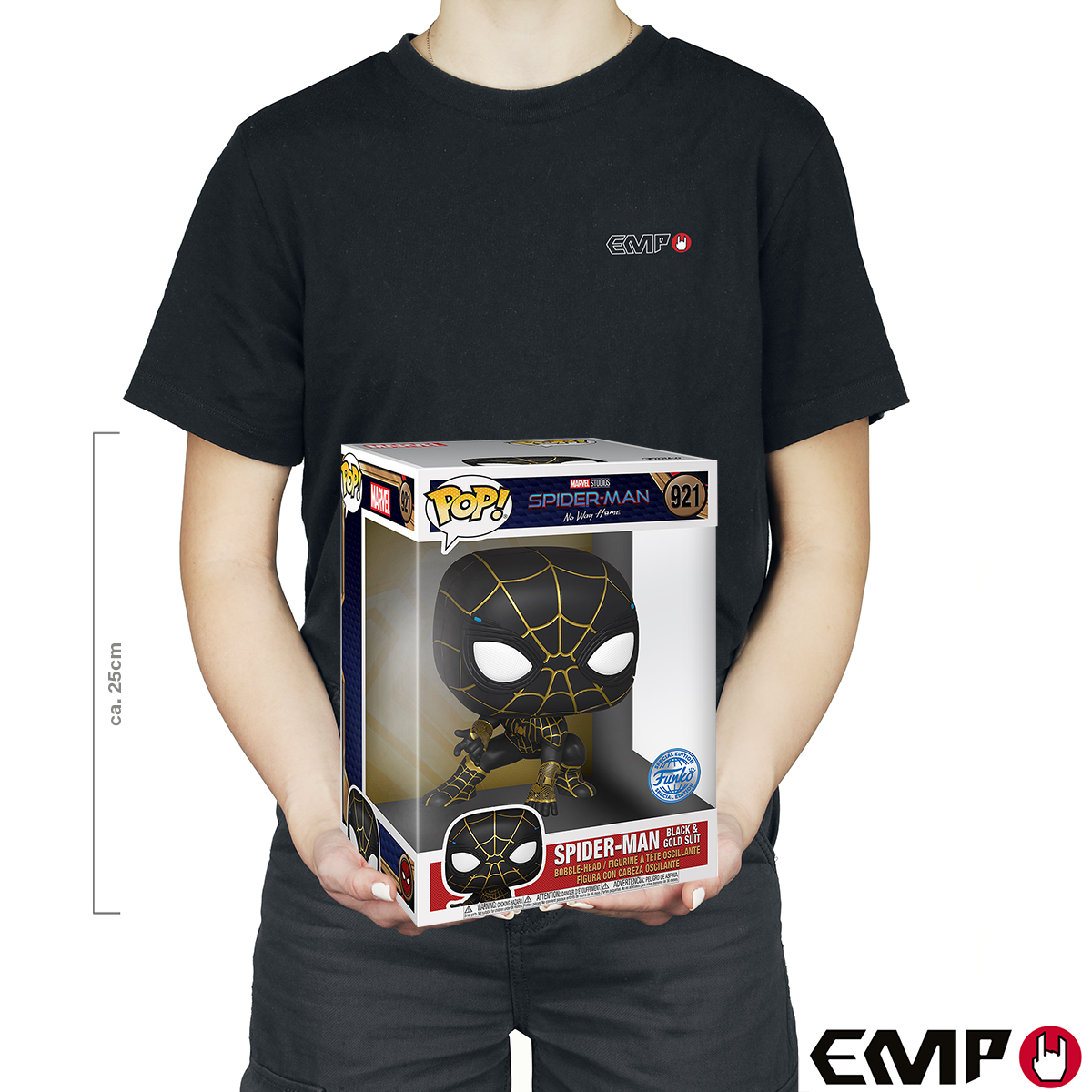 Spider-Man No Way Home - Black & Gold Suit (Jumbo Pop!) Vinyl Figur 921 Funko Pop! multicolor