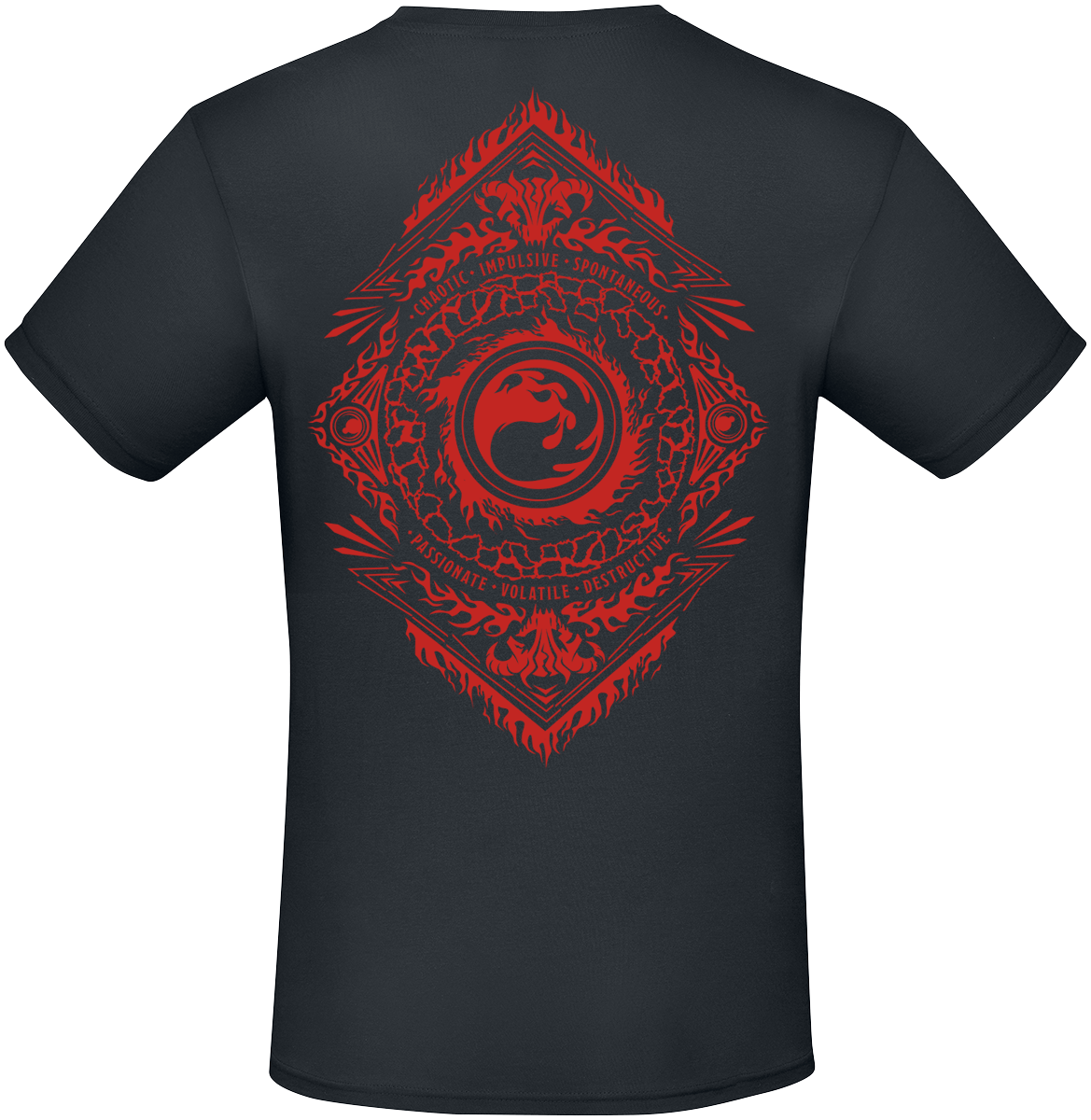 Magic: The Gathering - Gaming T-Shirt - Red Mana - S bis L - für Männer - Größe L - schwarz  - EMP exklusives Merchandise!