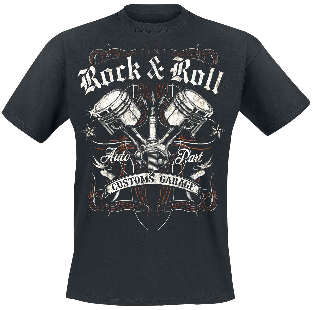 RnR Custom Garage  T-Shirt schwarz in 5XL