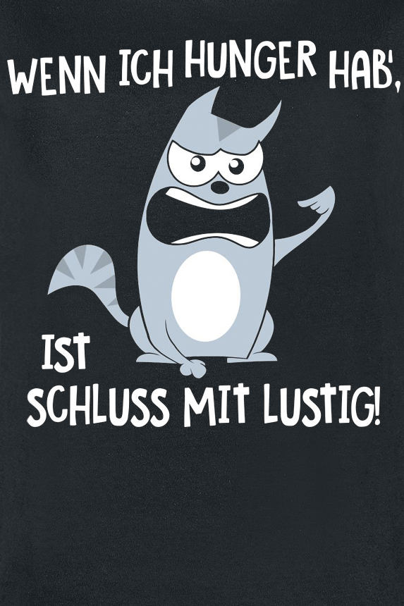 Tierisch Wenn ich Hunger hab T-Shirt schwarz