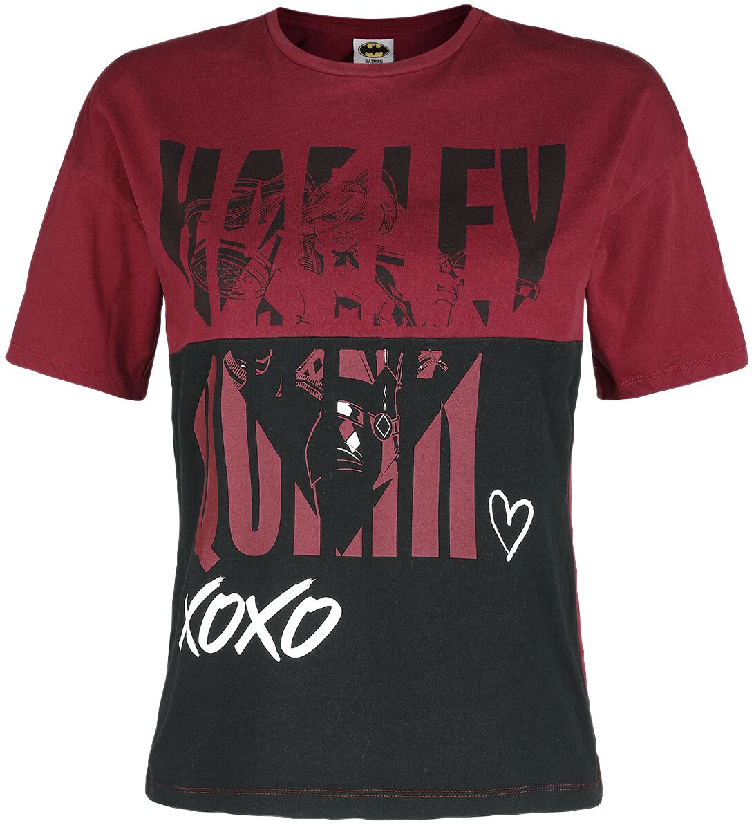 T-Shirt Manches courtes de Suicide Squad - Harley Quinn - S à XXL - pour Femme - noir/rouge
