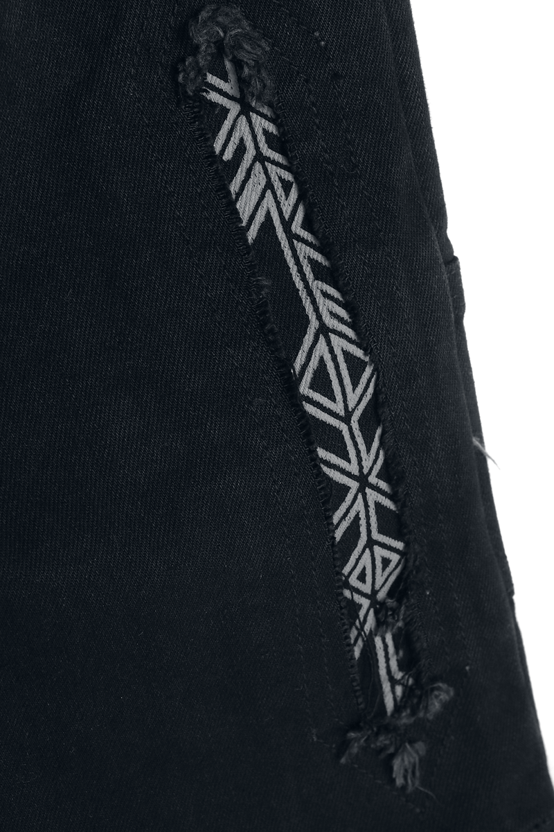 Thumbnail - Black Premium by EMP Celtic Snake Denimshorts Short schwarz in S