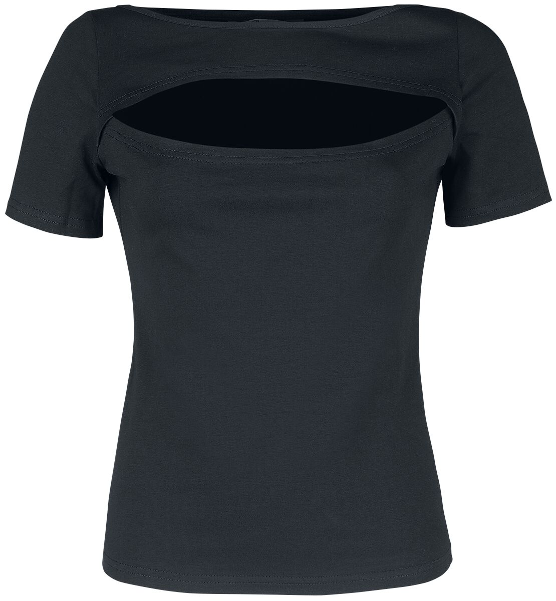 T-Shirt Manches courtes Rockabilly de Banned Retro - Haut Rose Jersey - M à 4XL - pour Femme - noir