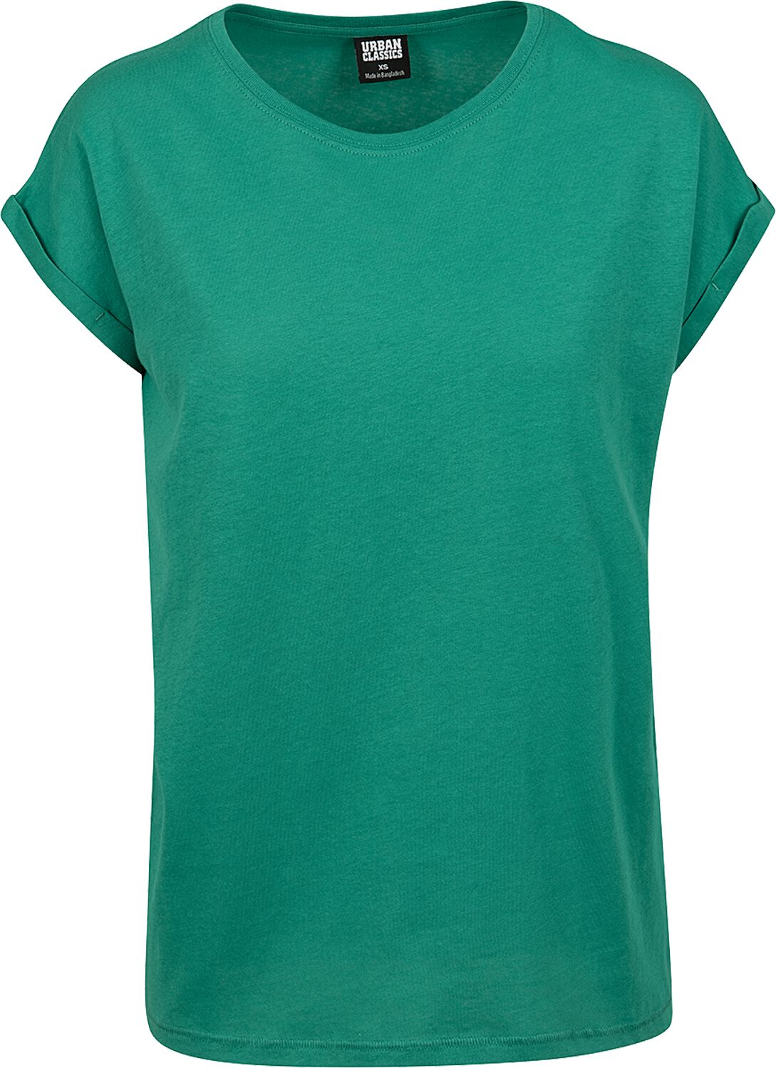 Image of T-Shirt di Urban Classics - Ladies Extended Shoulder Tee - M a 5XL - Donna - verde