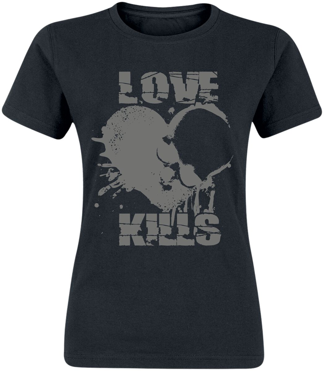 Funshirt T-Shirt – Love Kills – S bis XXL – für Damen – Größe S – schwarz Funshirt T-Shirt – Love Kills – S bis XXL – für Damen – Größe S – schwarz