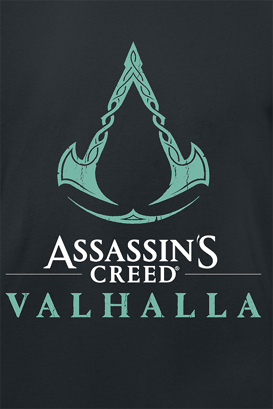 Assassin's Creed Valhalla - Sickle Symbol Mittellanges Kleid schwarz