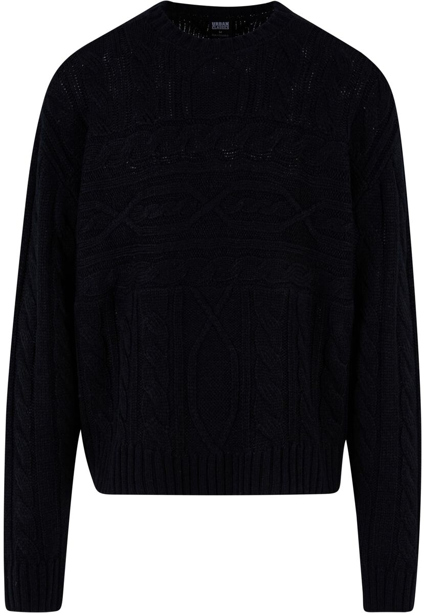 Urban Classics Set In Boxy Sweater Strickpullover schwarz in L