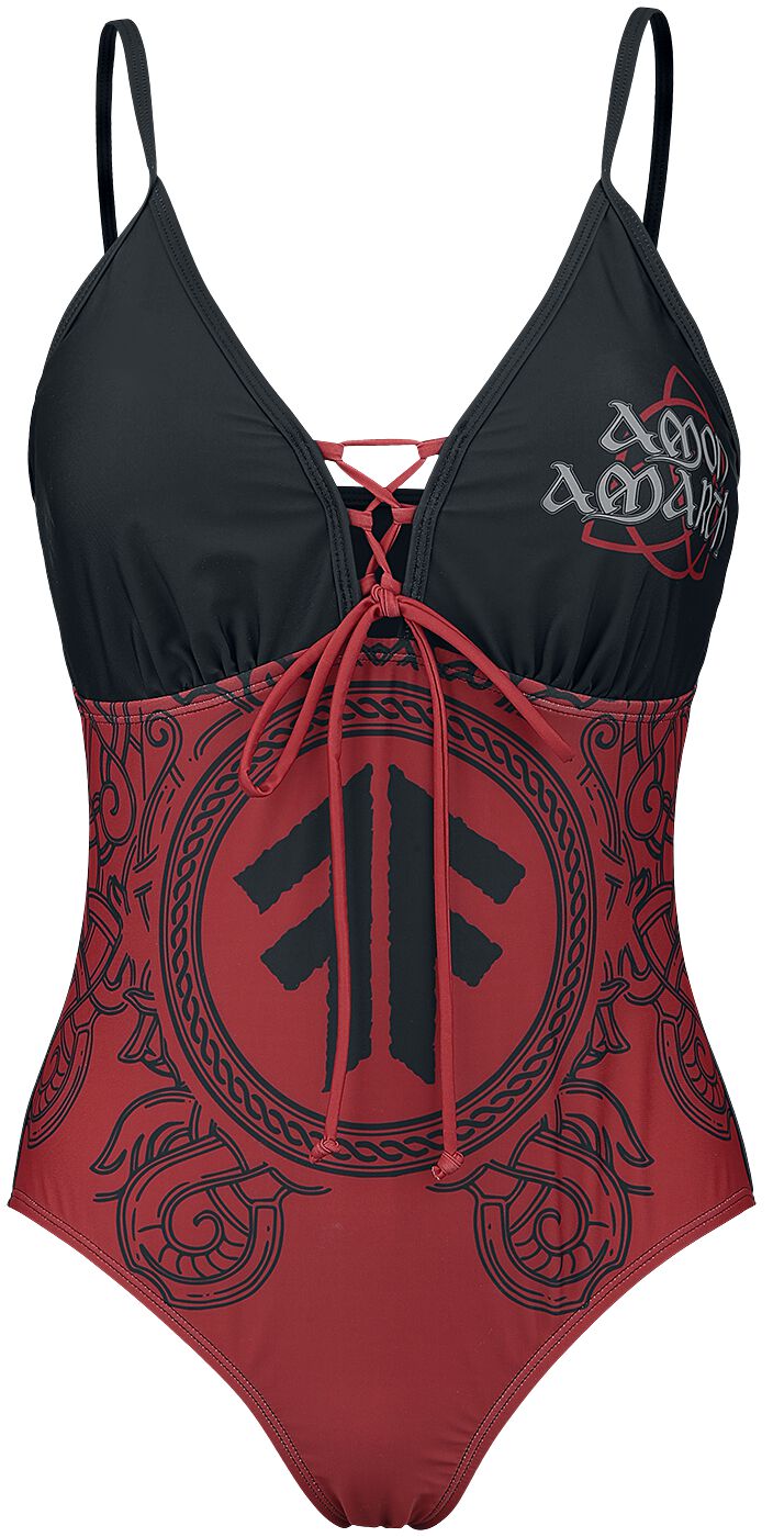 Amon Amarth Badeanzug EMP Signature Collection S bis L für Damen Größe M schwarz rot EMP exklusives Merchandise!  - Onlineshop EMP