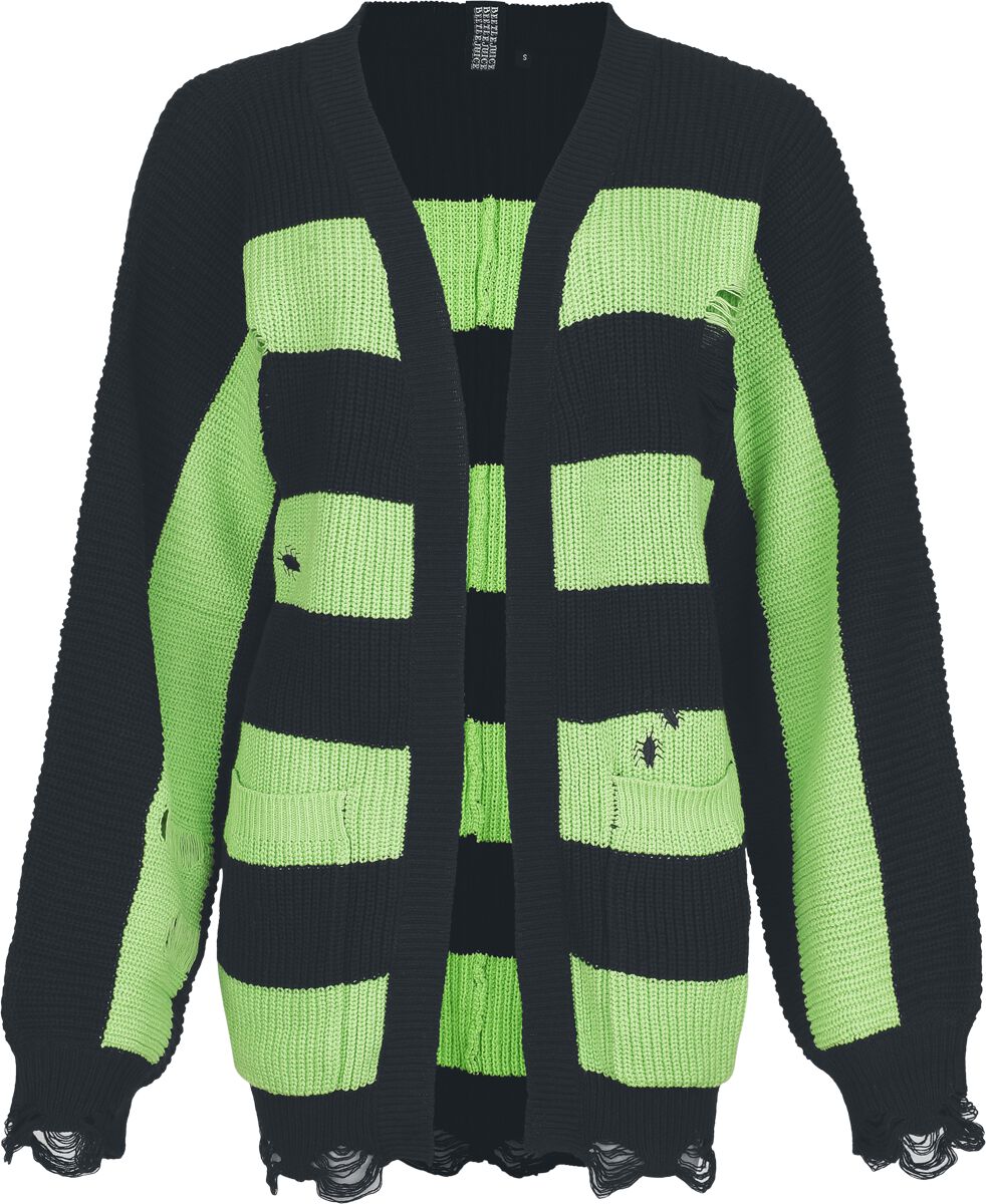 Cardigan - Never Trust the Living - S bis XXL - für Damen - Größe M - grün/schwarz - EMP exklusives Merchandise! - Frauen - female