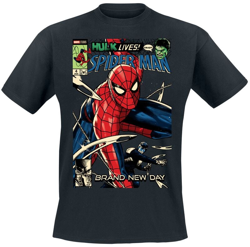 Spider-Man Brand New Day - Comic Cover T-Shirt schwarz in M